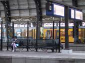 waiting for train, Amsterdam