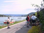 skaters, Rhine River, Germany