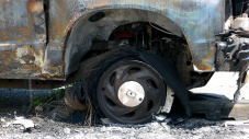 burned out car
