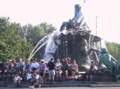 skaters at fountain, Berlin