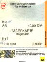 Bahn Ticket, Berlin